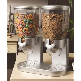 Buy Double Dry Food Dispenser - Silver by ZevrO
