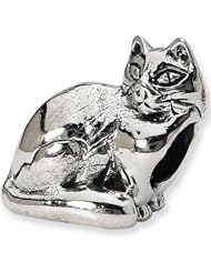 Reflection Beads Silver Ragdoll Cat Bead