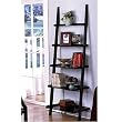Five-tier Black Ladder Bookshelf
