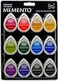 Tsukineko 12-Piece Assortment Memento Dew Drops Fade-Resistant, Gum Drops