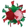 Dog Toy - Zanies Holiday Crinkle Orbs - Red & Green