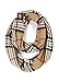 Scarfand Plaid Tartan Checker Block Infinity Scarf (CF Camel)