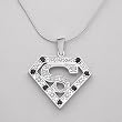 Necklace With 1.64ctw Precious Stones - Genuine Sapphires and Topazes Beautifully Designed in 925 Sterling silver. Total item weight 11.0g Length 16in