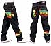 Money Talks Men's Rasta One Love Loose Fit Jeans