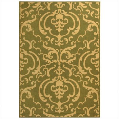 Safavieh Courtyard Collection CY2663-1E06 Olive and Natural Indoor/Outdoor Area Rug, 5-Feet 3-Inch by 7-Feet 7-Inch