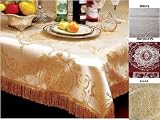 Prestige Damask Design Tablecloth Beige 60" X 120"