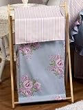 Sky Blue and Pink Shabby Chic Baby and Kids Clothes Laundry Hamper by JoJo Designs