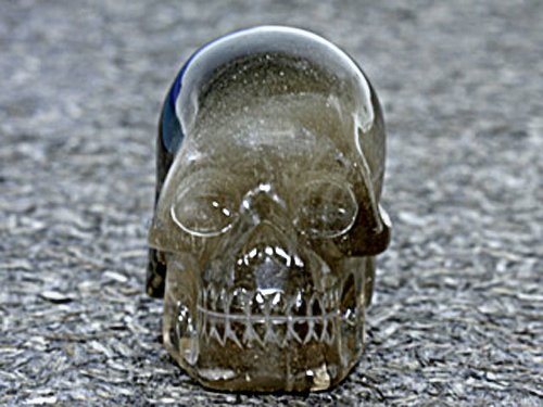 Big Smoky Quartz Skull Carving Brown Crystal