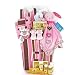 Trendy Pink & Brown New Baby Girl Gift Basket - Hanukkah, Holiday, Christmas or Shower Gift Idea for Newborns