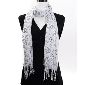 Peace Colorful Viscose Scarf
