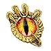 Creative Pewter Designs Dragon Claw with Red Eye 22k Gold Plated Lapel Pin, Brooch, Jewelry, GG019RED
