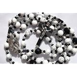 RosaryblackandwhiteHowlite