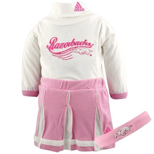 adidas Arkansas Razorbacks Pink Infant 3 Piece Cheerleader Set