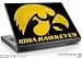 Large Laptop Skin Iowa Hawkeyes Gold on Black