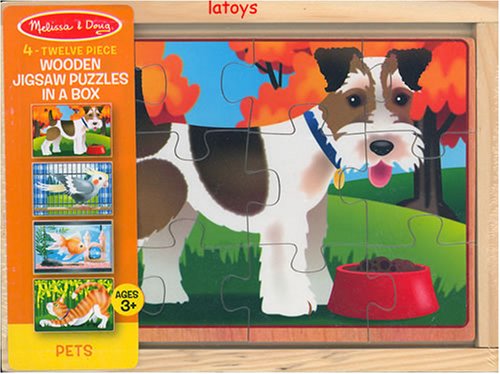 Buy Now at Amazon.com: Melissa & Doug Deluxe Pets In A Box Jigsaw Puzzles
