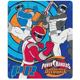 Power Rangers 3 Rangers Fleece Blanket, Blue, 125 x 150 Cm