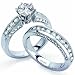 Dazzling Ladies Diamond Engagement Ring Set (Center stone is not included)