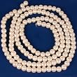 Cream Round Glass Pearl Chinese Loose Beads 6mm 1 Str