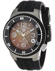 Swiss Legend Womens 11840P-01-MOP Neptune Black Mother-Of-Pearl Dial Black Silicone Watch