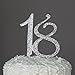 Ella Celebration 18 Cake Topper 18th Birthday Party Supplies & Decoration Ideas (Silver)