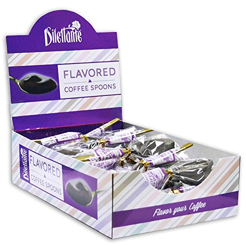 Gourmet Mocha Chocolate Flavored Spoons - 24 Count Display Box - by Seattle Gourmet Foods