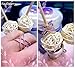 Redbarry 18k Rose Gold Plated Double Cross X Shape Micro CZ Paved Party Rings, Size 8