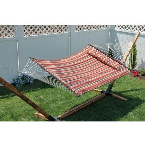 European Quilted Hammock w/ Button Tuft Pillow