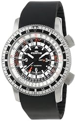 Fortis Mens 669 10 31k B 47 Calculator Automatic 3 Time Zone Black Dial Watch Holy Watches