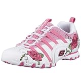 Skechers Womens Bikers Flower Girl White/Pink 99999028 WHP 5 UK