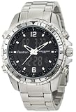 Armitron Men's 20/4815BKSV Analog-Digital Black Dial Silver-Tone Bracelet Watch
