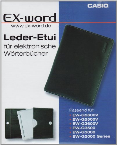 Casio Leder-Etui für die Geräte EW-G6000C, EW-G7000C und EW-G5600V: Ledertasche, Innentasche mit Einschubschlitz und Visitenkartenfächern