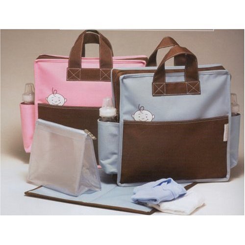 Childrens Toyshop  Toys : Peek-A-Boo Nappy Bag - Pink & Brown