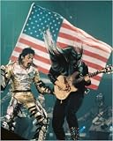 Michael Jackson - flag by Unknown. CANVAS ROLLED. 8.00 inches width by 10.00 inches height. Highest Quality Art Poster Print
