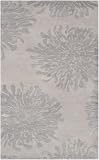 Surya Bombay Gray Blue Gray Flowers Contemporary 2' x 3' Rug (BST-540)