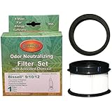 (1 Sets) Bissell Bagless Upright Vacuum Cleaner Style 9/10/12 Hepa Pleated Micro Inner Filter and Outer Foam Filter 32064, 32065, 2031183,Powerforce Bagless, Cleanview II, CleanView Helix, CleanView Helix Deluxe, CleanView Helix Select, PowerForce Turbo, Rewind SmartClean
