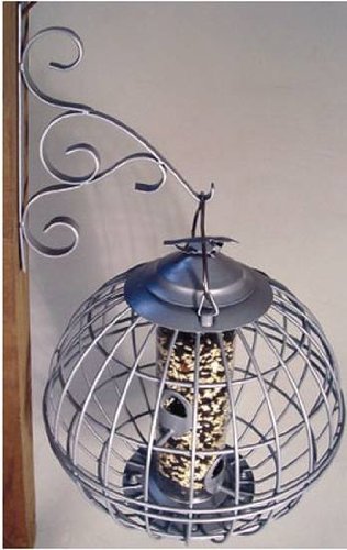 Songbird Essentials Caged Seed Pewter Round