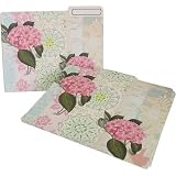 51gRjicLaxL. SL160  Cavallini Hydrangeas Collage Pink Romantic Set of File Folders with Vintage Writing, 3pack