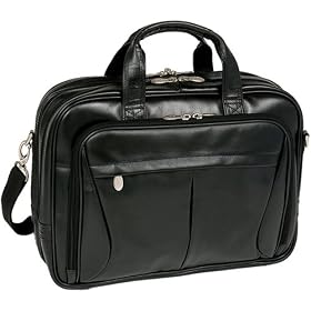 McKlein Pearson Double Compartment Briefcase Black Laptop Cases