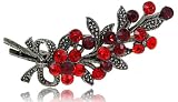Ribbon Bow Flower Siam Red SWAROVSKI CRYSTALS Fashion Brooch
