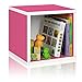 Way Basics Eco Stackable Storage Cube, Cubby Organizer (Tool-Free Assembly and Uniquely Crafted from Sustainable Non Toxic zBoard paperboard), Pink
