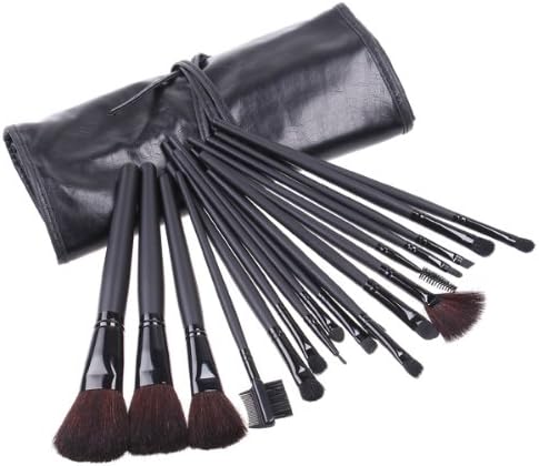 18 pcs Studio Pro Makeup Make Up Cosmetic Brush Set Kit w/ Leather Case - For Eye Shadow, Blush, Concealer, Etc (18pc Set)