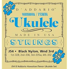 D'Addario Tenor Ukelele Strings Set, Hawaii Blk Nylon