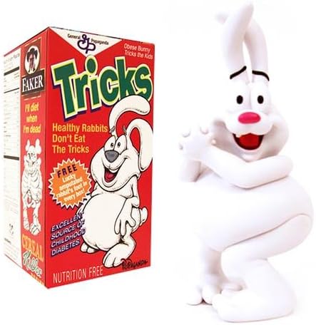 Tricky the Obese Rabbit Cereal Killer Series Last Fat Breakfast by Ron English Designer Vinyl Figure