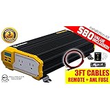 KRI&Euml;GER&reg; 2000 Watt 12V Power Inverter KR2000 - Dual 110V AC outlets, Installation kit included, Automotive back up power supply for refrigerators, microwaves, coffee makers, Chainsaws, Blenders, vacuums, power tools and more .. MET approved according to UL and CSA standards.