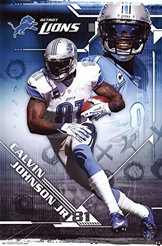 Calvin Johnson Jr. Detroit Lions NFL Sports Poster 22 x 34in