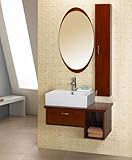 DreamLine DLVRB-133-RO Ceramic Vanity, Red Oak