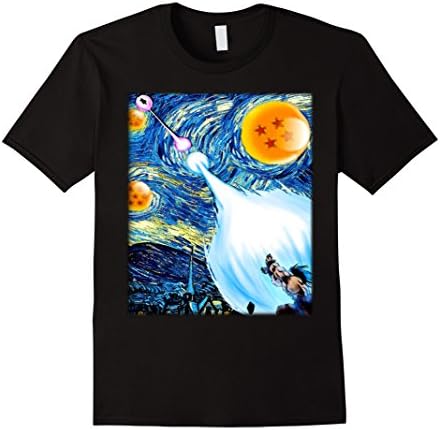 Men's Goku-Van Gog Kamehameha Shirt Small Black