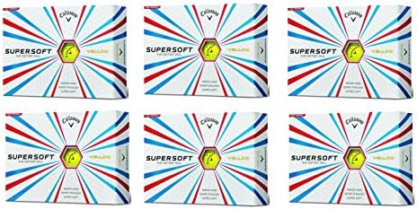 Callaway Golf Supersoft Yellow Golf Balls - 6 Dozen Yellow Balls Golf Balls