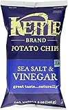Kettle Brand Potato Chips, Sea Salt & Vinegar, 5-Ounce Bag