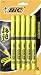 BIC Brite Liner Grip Highlighter, Chisel Tip, Yellow, 5 Highlighters (GBLP51-Ylw)